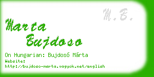 marta bujdoso business card